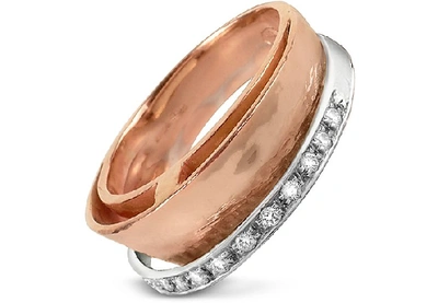 Shop Gucci Designer Rings Tama - Diamond Channel 18k Rose Gold Band Ring