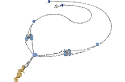 Shop Gucci Designer Necklaces Seahorse Pendant Sapphire & 18k White Gold Necklace