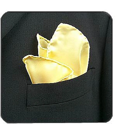 Shop Gucci Designer Handkerchiefs Light Yellow Silk Pocket Square In Jaune