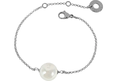 Shop Gucci Designer Bracelets Perleadi White Murano Glass Bead Chain Bracelet In Blanc