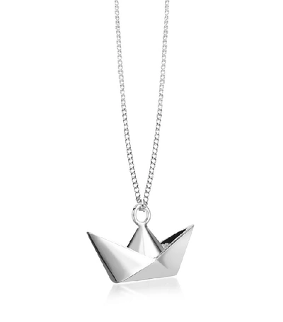 Shop Gucci Designer Necklaces Sterling Silver Boat Pendant Necklace In Argenté
