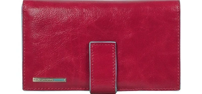 Shop Piquadro Designer Wallets Blue Square - Women's Leather Card Holder & Id Wallet In Noir