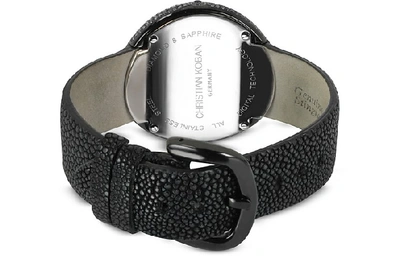 Shop Christian Koban Designer Women's Watches Clou Black Diamond Dinner Watch In Noir