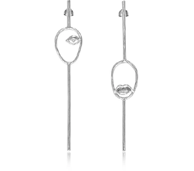 Shop Bjorg Designer Earrings Les Deux Magots Earrings In Argent