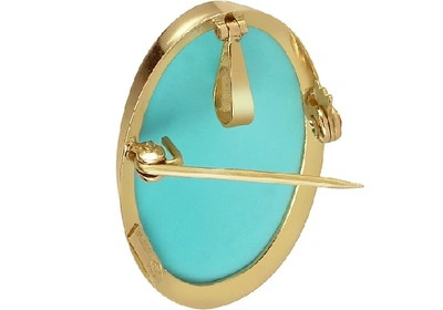 Shop Gucci Designer Necklaces Woman Turquoise Paste Cameo Pendant/pin