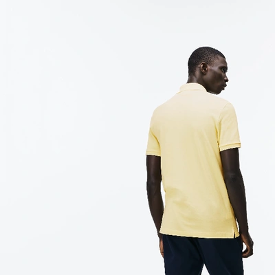 Lacoste L.12.12 Logo-embroidered Polo Shirt In Yellow