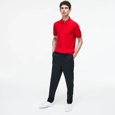 Lacoste Short Sleeve Pique Original Fit Polo Shirt In Red