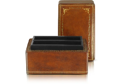 Shop Gucci Designer Small Leather Goods Genuine Leather Card Box In Marron