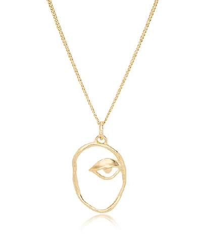 Shop Bjorg Designer Necklaces Dora Maar Eye Necklace In Or