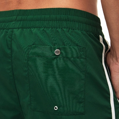 Shop Lacoste Men's Longboard Swimming Trunks In Green