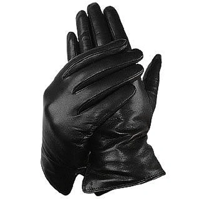 Shop Gucci Women's Gloves Women's Black Cashmere Lined Italian Leather Gloves