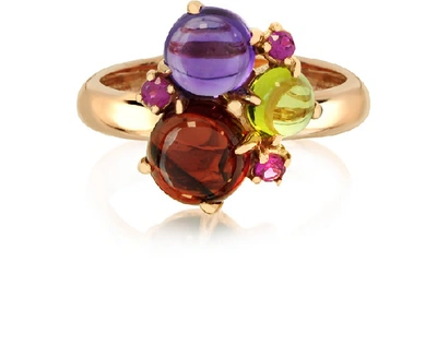 Shop Gucci Designer Rings Gemstones 18k Rose Gold Ring In Rouge