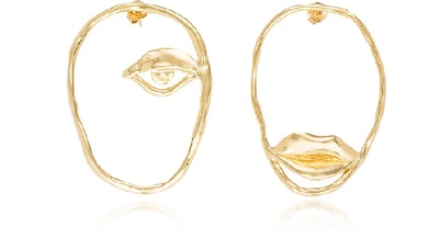 Shop Bjorg Earrings Large Dora Maar Earrings In Gold