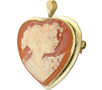 Shop Gucci Designer Necklaces Woman Heart Cornelian Cameo Pendant/pin
