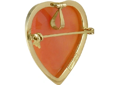 Shop Gucci Designer Necklaces Woman Heart Cornelian Cameo Pendant/pin