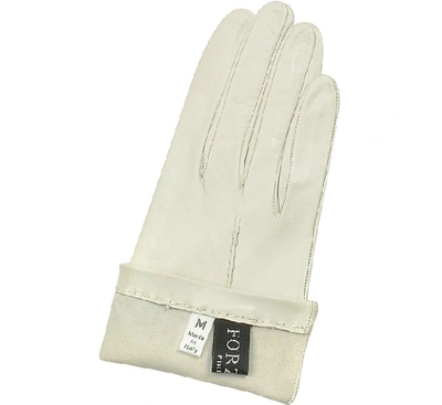 Shop Gucci Designer Women's Gloves Women's Ivory Unlined Italian Leather Gloves In Blanc