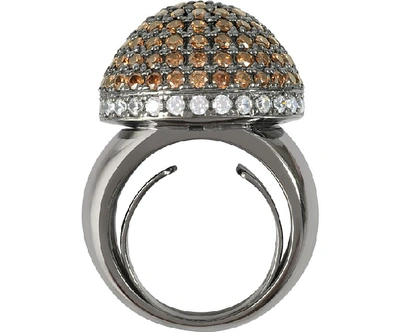 Shop Gucci Designer Rings Sterling Silver Cubic Zirconia Semi-sphere Cocktail Ring