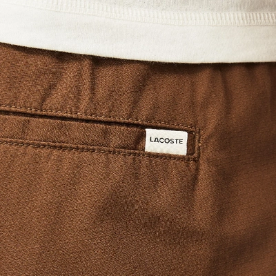 Shop Lacoste Men's Technical Cotton Pants In Brown