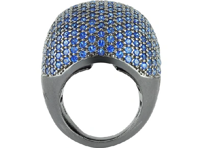 Shop Gucci Designer Rings Blue Cubic Zirconia Fashion Ring In Bleu