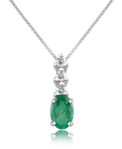 Shop Gucci Designer Necklaces Diamond And Emerald Drop 18k Gold Pendant Necklace