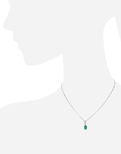 Shop Gucci Designer Necklaces Diamond And Emerald Drop 18k Gold Pendant Necklace