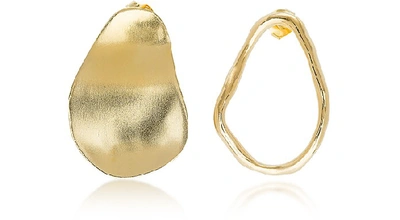 Shop Bjorg Designer Earrings The Line And The Shadow Earrings In Or