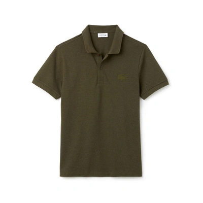 Shop Lacoste Men's Regular Fit Cotton Petit Piqué Polo In Brown