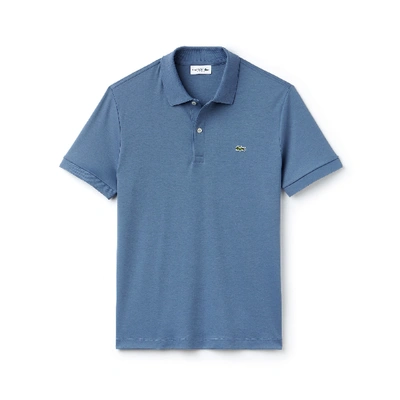 Shop Lacoste Men's Regular Fit Pima Cotton Interlock Polo In Blue