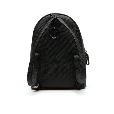 Shop Lacoste Women's Daily Classic Coated Piqué Canvas Backpack In Black