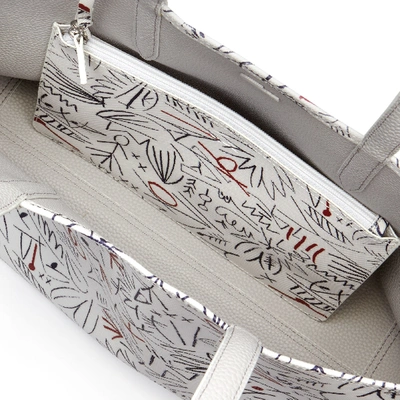 Lacoste Women's Anna Reversible Bicolor Egyptian Print Tote Bag In White  Egyptian