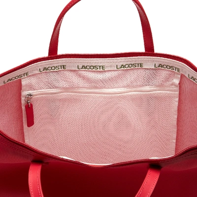 Shop Lacoste Women's L.12.12 Concept Dual Carry Zip Tote Bag In Virtual Pink