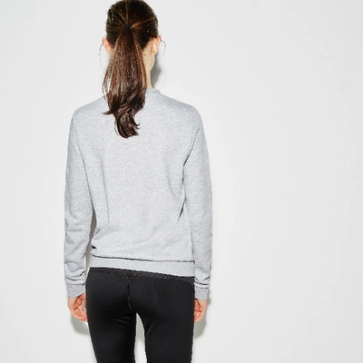 Shop Lacoste Women's Sport Crew Neck Fleece Sweatshirt In Grey Chine