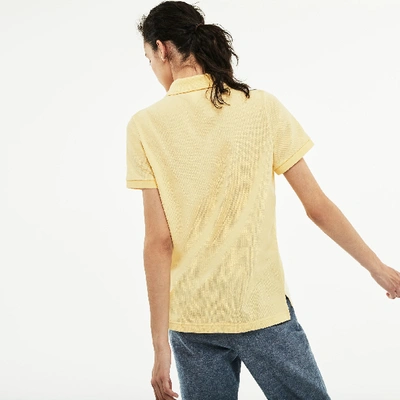 Shop Lacoste Unisex Live Ultra Slim Fit Petit Piqué Polo In Pastis Yellow