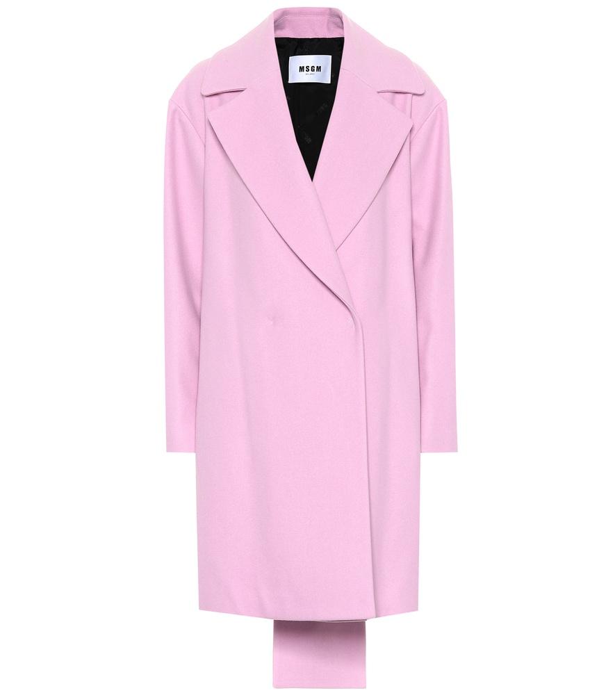 Msgm Wool-blend Coat In Pink | ModeSens