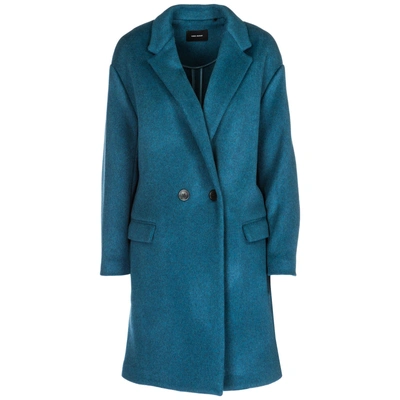 Shop Isabel Marant Women's Wool Coat In Blue
