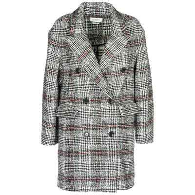 Shop Isabel Marant Étoile Women's Double Breasted Coat Overcoat In Grey