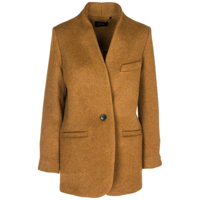 Shop Isabel Marant Women's Wool Coat In Brown