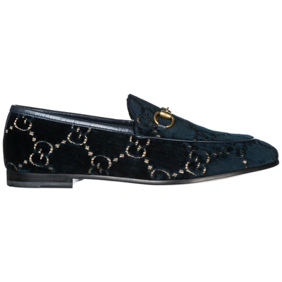 Shop Gucci Women's Loafers Moccasins  Jordaan In Blue