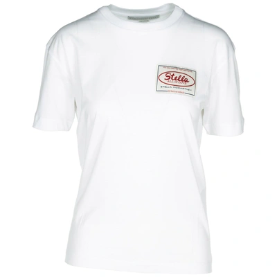 Shop Stella Mccartney Women's T-shirt Short Sleeve Crew Neck Round In White