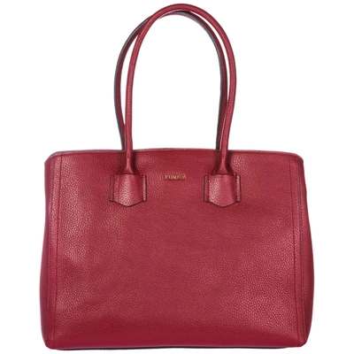 Shop Furla Women's Leather Shoulder Bag Alba In Red