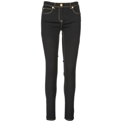 Shop Versace Women's Slim Fit Skinny Jeans In Black