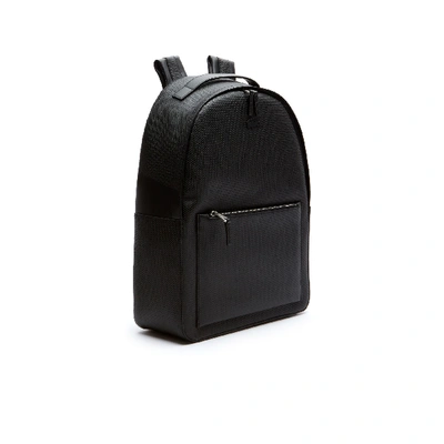Men's Chantaco Matte Piqué Leather Backpack, LACOSTE