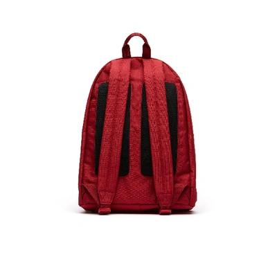 Shop Lacoste Men's Néocroc Canvas Backpack In Sun-dried Tomato