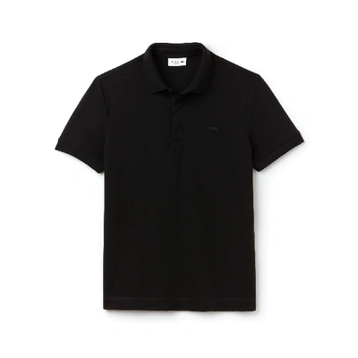 Shop Lacoste Men's Stretch Cotton Smart Paris Polo - L - 5 In Black