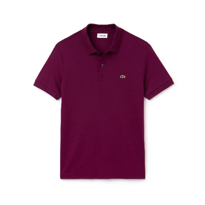 Shop Lacoste Men's Regular Fit Pima Cotton Interlock Polo In Purple