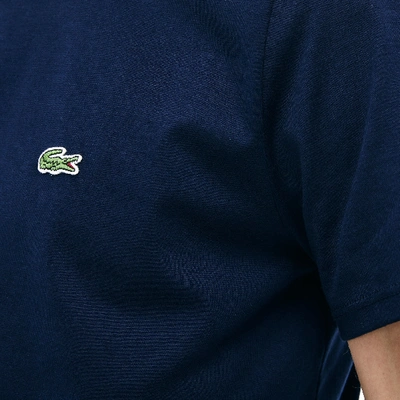 Lacoste Mens Classic Logo-embroidered Cotton-jersey T-shirt Navy In Navy Blue