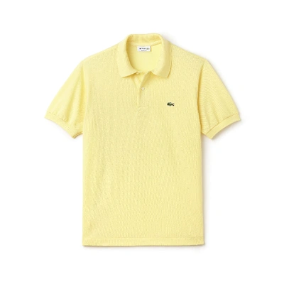Lacoste L.12.12 Logo-embroidered Polo Shirt In Yellow
