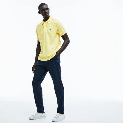 Lacoste L.12.12 Logo-embroidered Polo Shirt In Yellow