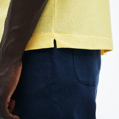 Lacoste L.12.12 Logo-embroidered Polo Shirt In Yellow