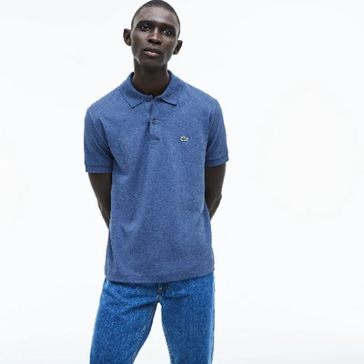 Shop Lacoste Men's Regular Fit Pima Cotton Interlock Polo In Blue Chine